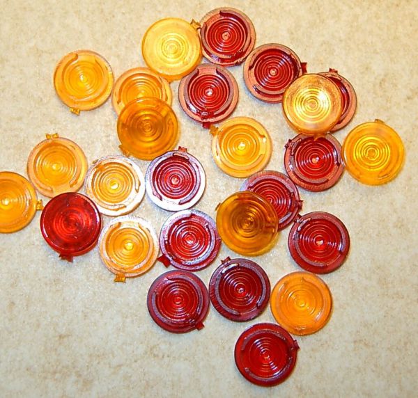 verres d'éclairage plat, rouge + 15x rouge orange et 15x