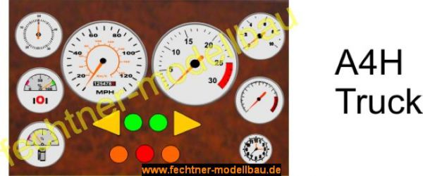Decal / Sticker "Dashboard" A4H for Trucks (general)