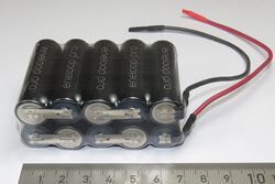 1x battery pack with 10x SANYO cells F5x2, 10 cells 12V,