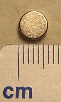 1x neodymium magnet, round, 6mm diameter 2mm thick, high