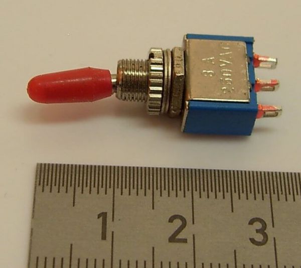 1x miniature toggle switches 1x UM, UM 1x, switching without