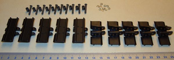 10 eslabones de la cadena (de color negro) de ancho 42mm