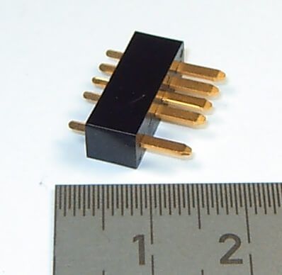 1x 5-pin connector, black, approx 16x5 mm