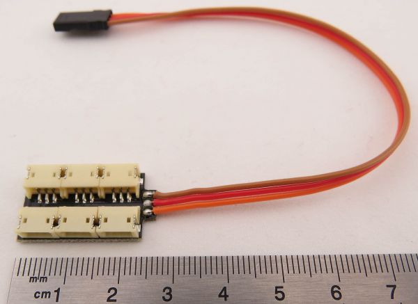 EASYBUS-adapter. 6-vik 15cm / JR-Steck. Med denna adapter