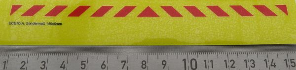 ECE70-A Label rear marking of yellow reflective