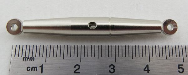 Turnbuckle M3 (aluminum), with opposite thread. Overall length