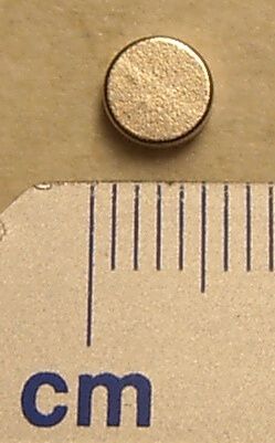 Aimant néodyme, rond, diamètre 5mm 2mm épaisse, haute