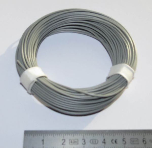 tresse PVC, 0,14 mm², gris, 10m Anneau