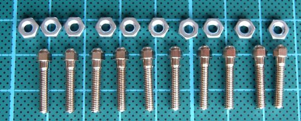 Capscrews M3x15mm MS nickel. 10 piece