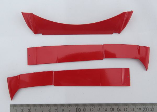 DAF roof spoiler and side skirting (SSC), red. (854)