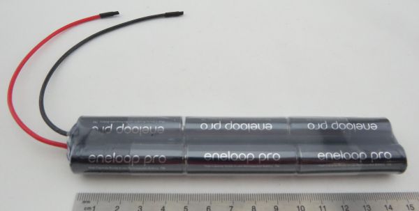Racebatterij met ENELOOP-PRO, 7,2V 6-cellen, 2500mAh
