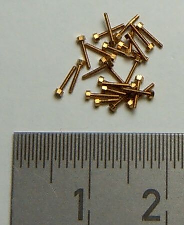 6-Kant model screw M0,6 x 6 brass SW 1,0mm addendum