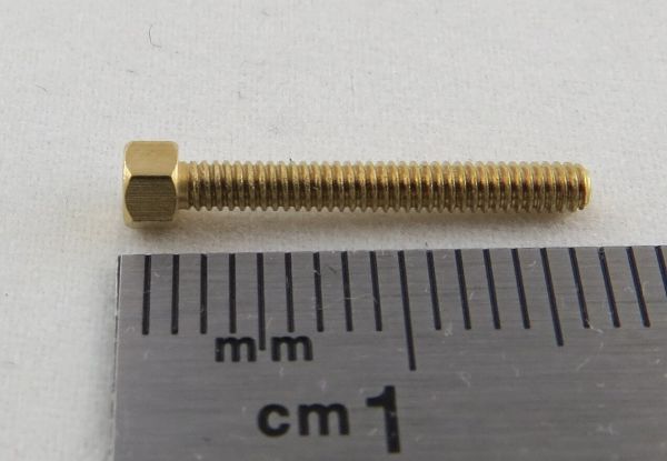 6-Kant model screw M2,0 x 15 brass SW 3,0mm addendum 2