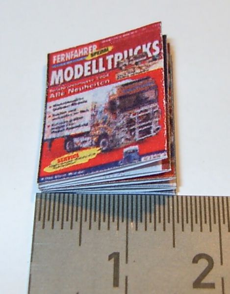 Miniature tijdschrift "truckers" als de belichaming