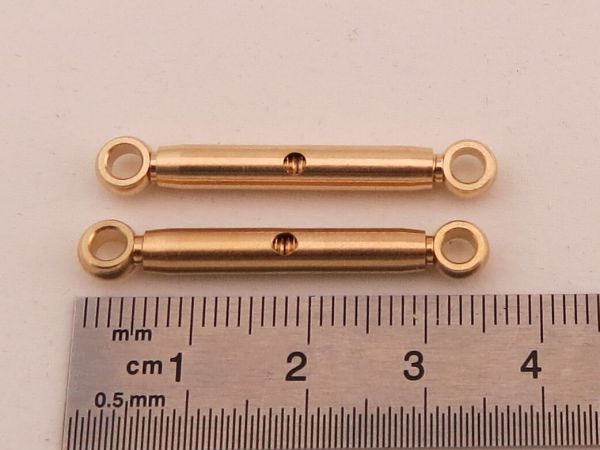 Spannschloss Messing, 2 piece, with right and left-hand thread