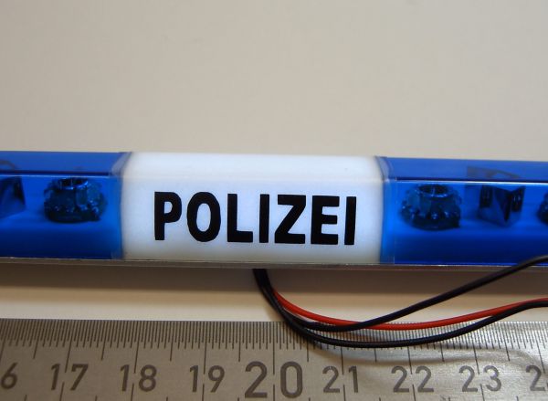 2x lettering POLICE, black, matching the 30x7mm