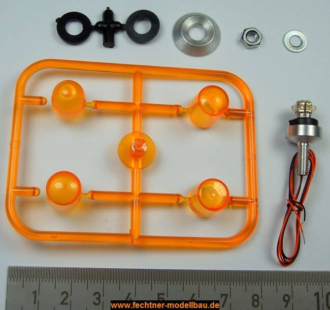 1 Rundumleuchte, orange, mit integrier- ter Elektronik u, Gelblicht, Rundum-Leuchten, Beleuchtung, Fahrzeug-Komponenten