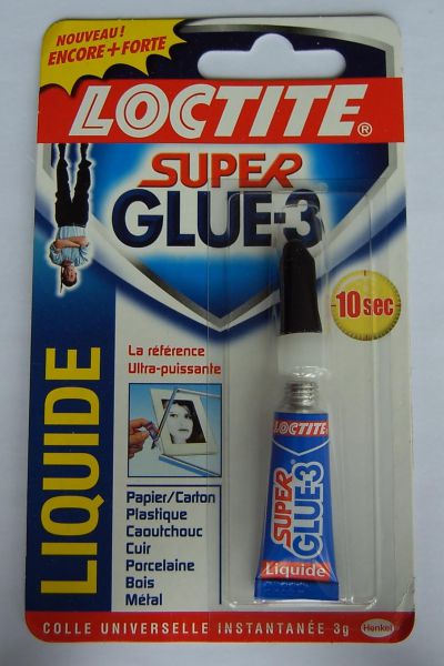 Loctite Super Glue 3, superglue, liquid sticks