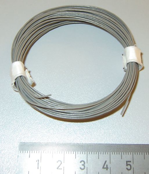 PVC braid, 0,055 mm², gray, 1x 10m Ring