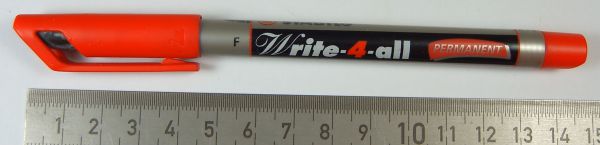 1 Permanent-Marker Write-4-all, Stabilo, ROT, Strichstärke