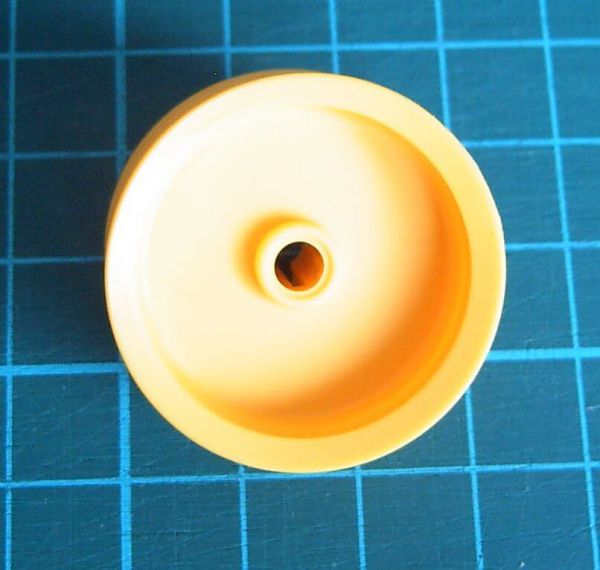 Felge, gelb, 30/27mm Horn/Bett Durchmess 16mm breit, mit