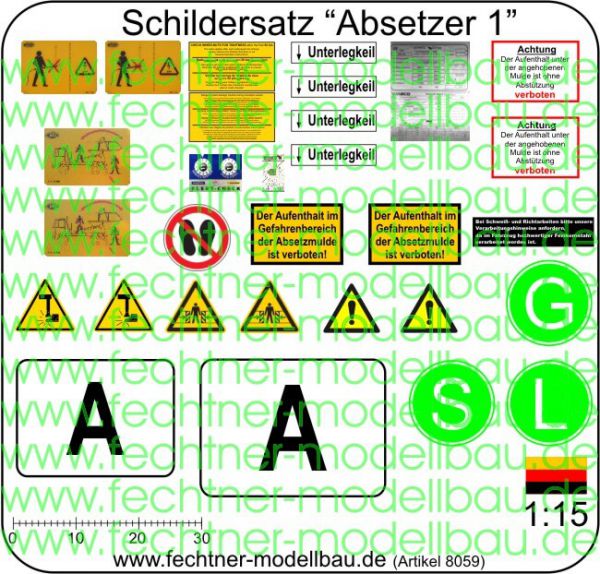 Stickers, film auto-adhésif échelle Pairing "Absetzer1"
