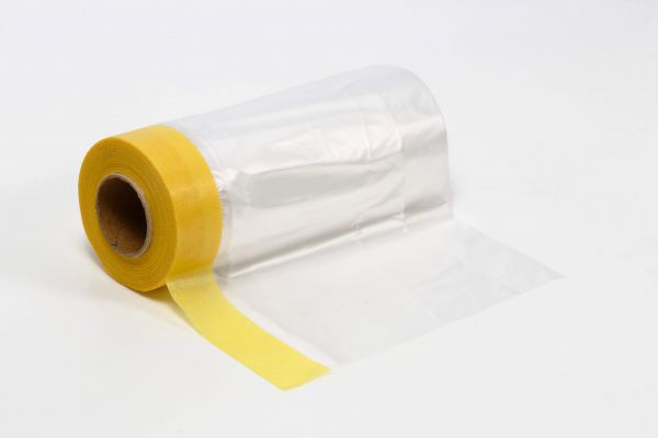 Masking film 550mm wide, self-adhesive. Cover with