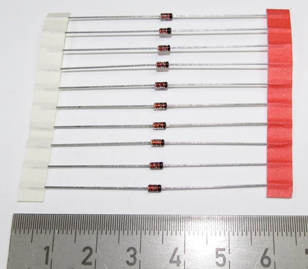 10x diode 1N4148 (DO-35, 75V). Universal Small Signal Diode