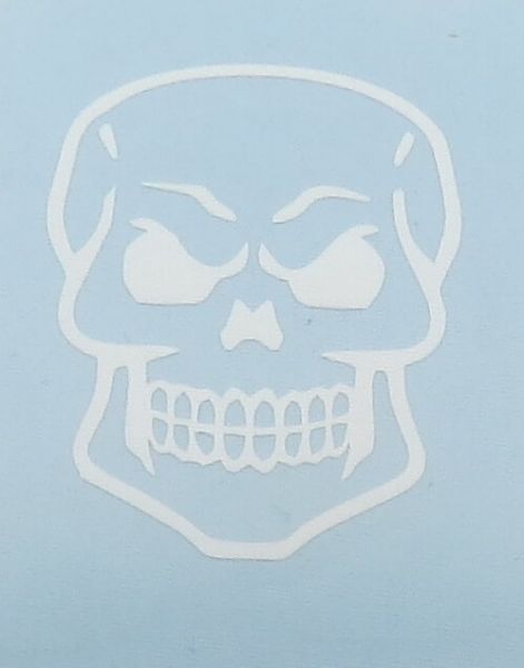 Folie sticker schedel symbool 47mm hoog. hogere kwaliteit