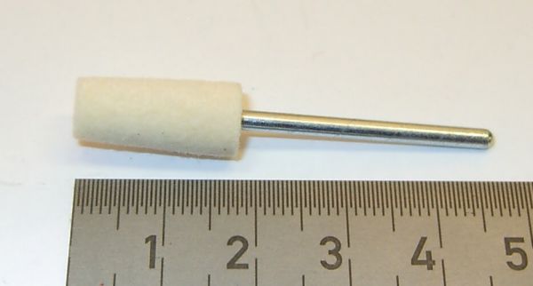 Felt polishing pin cylindrical shank 2,35mm