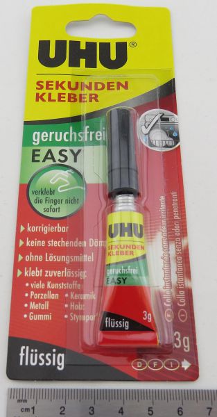 1x UHU all-purpose glue superglue. 3gr. tube. Without a solution
