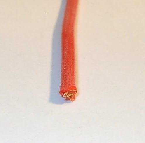 m silicone draad, 1,0 qmm, rood, uiterst soepel. 516 x