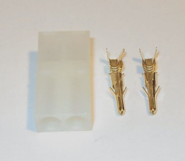 1x Tamiya fiche avec contacts plaqués or (2 broches)