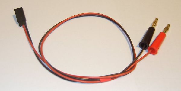 Carga conector banana cable / batería del receptor Graupner, aprox 50cm