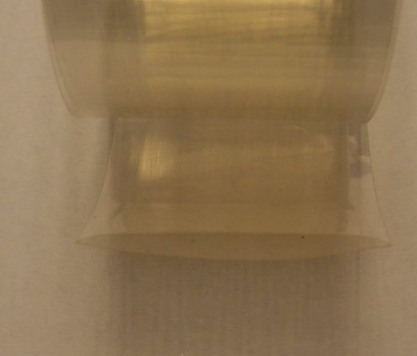 Shrink tubería, 37mm D24mm plana, 1m transparente;