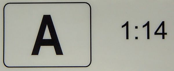 A-Schild schwarz/weiß 1/Tamiya. Hinweis "Abfalltransport"