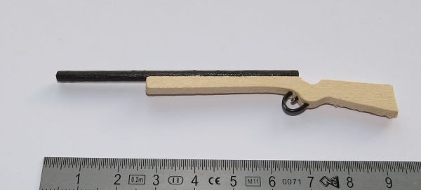 1x fusil de chasse, 10cm naturel / noir