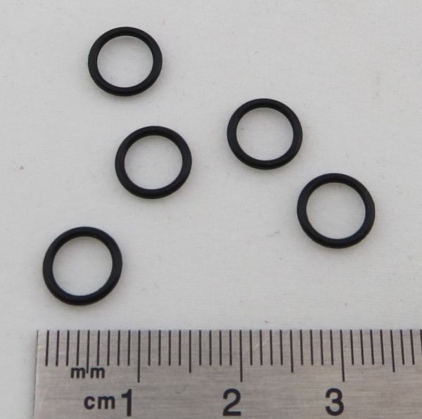 5x précision O-ring 7x1mm NBR70. De nitrile butadiène Kautsc