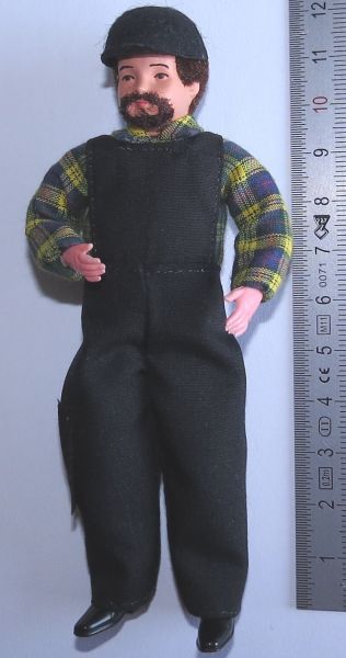 1 Elastyczne lalka Trucker, 11,5cm wysokie. z czarnym