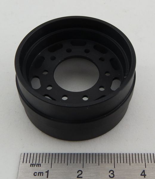 Römork aksı, siyah ELOX, 10 delikleri için geniş delikli jant