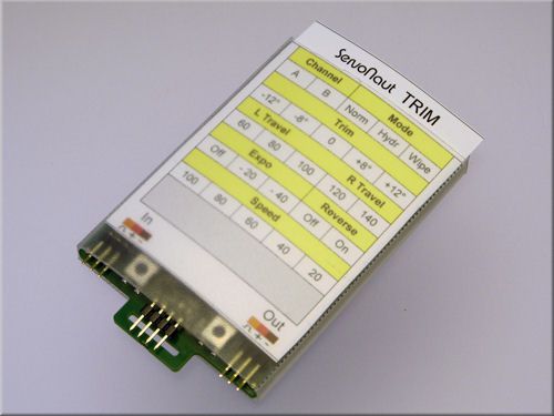 1 CARD Servotester en programmering kaart (Servonaut).