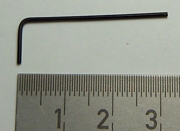 1 6kant-skiftnyckel 0,9mm. Stål. bra kvalitet