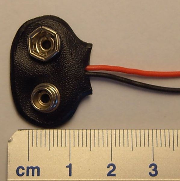 9V conexión Clip en forma de T de la corona contactos sobre 15cm