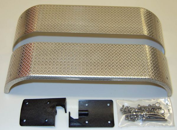 Double fenders, aluminum checker plate for rear axles (379)