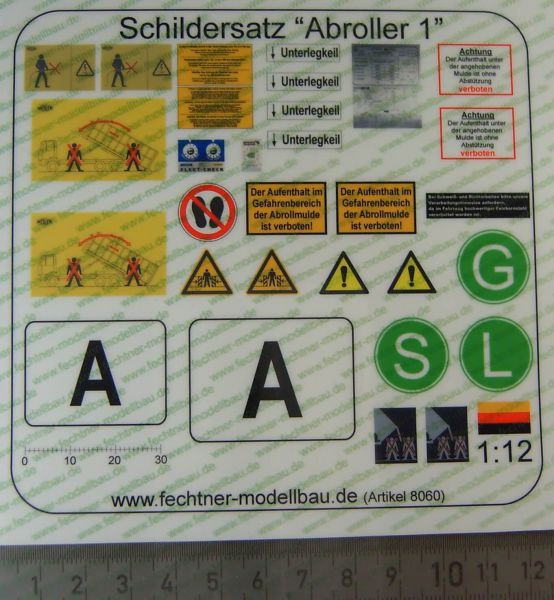 Decals, self-adhesive film "Abroller1" Pairing scale