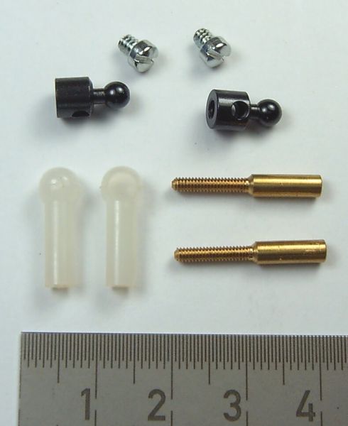 2 plastic ball head M2. For direct screwing