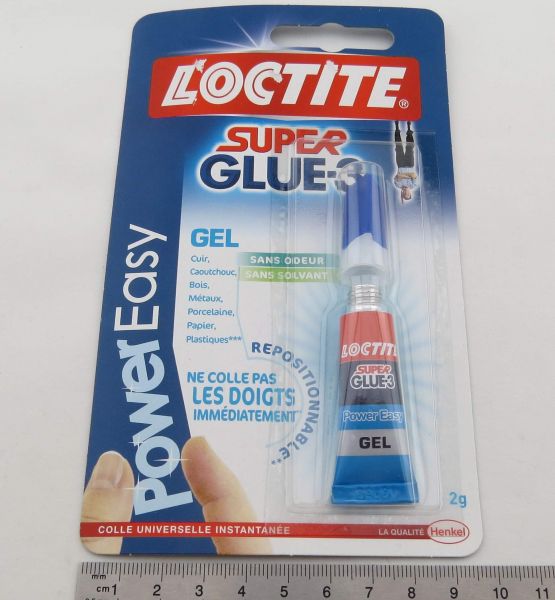 Loctite Super Glue 3, PowerEasy, Gel. 2g tube, solution m