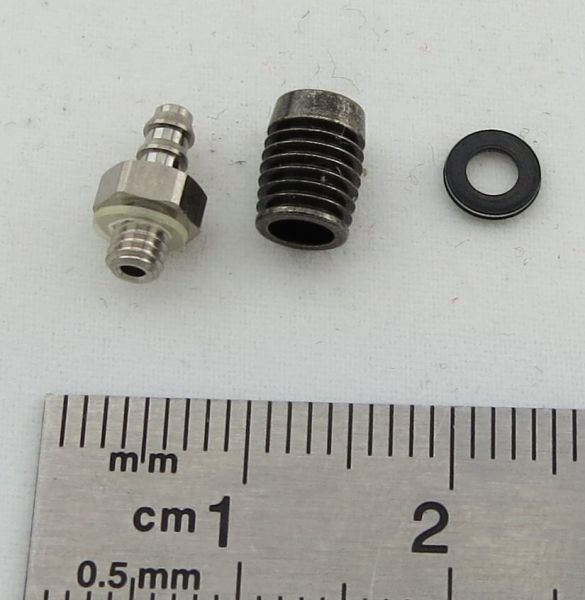 ScaleART nipple straight incl. Cap for 3mm hose, Screw-in nipple, Hydraulics, Vehicle components