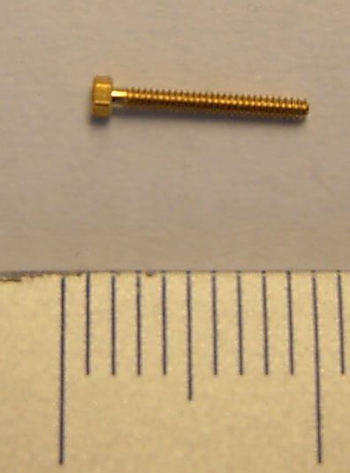 6-Kant model screw M1,0 x 8 brass SW 1,5mm addendum