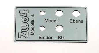 Zwo4F / Futaba modülleri için gümüş Robbe ön panel